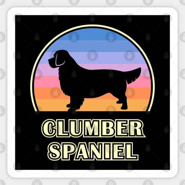 Clumber Spaniel Vintage Sunset Dog Sticker by millersye